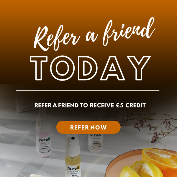 Refer a friend today. Refer a friend to receive £5 credit. Refer Now