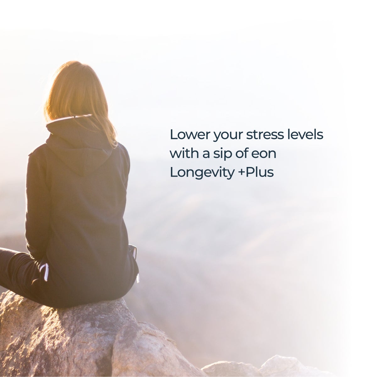 Lower your stress levels with a sip of eon Longevity +Plus