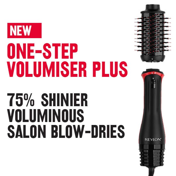 Discover the NEW Volumiser PLUS banner with smiling blond girl
