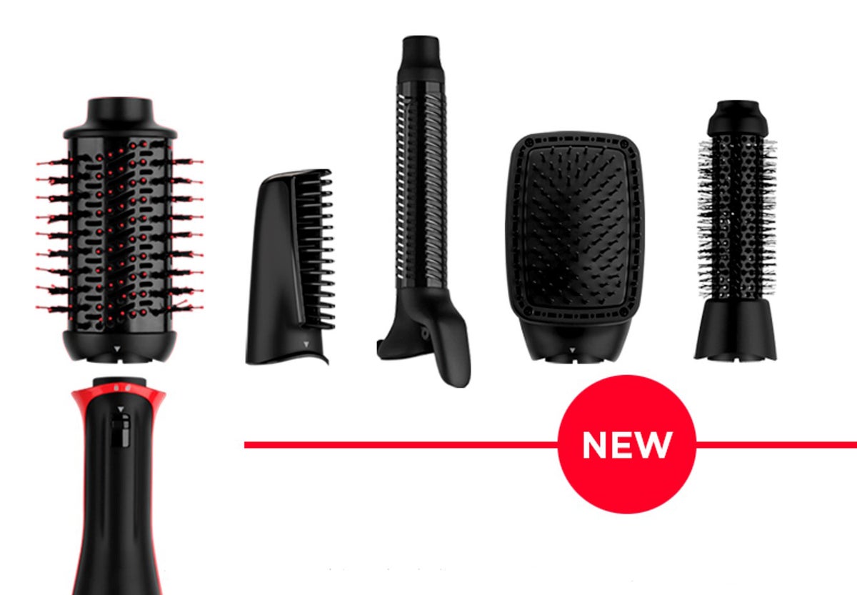 Hair dryer brush clearance attachment