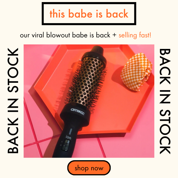 this babe is back. our viral blowout babe thermal brush is back and selling fast