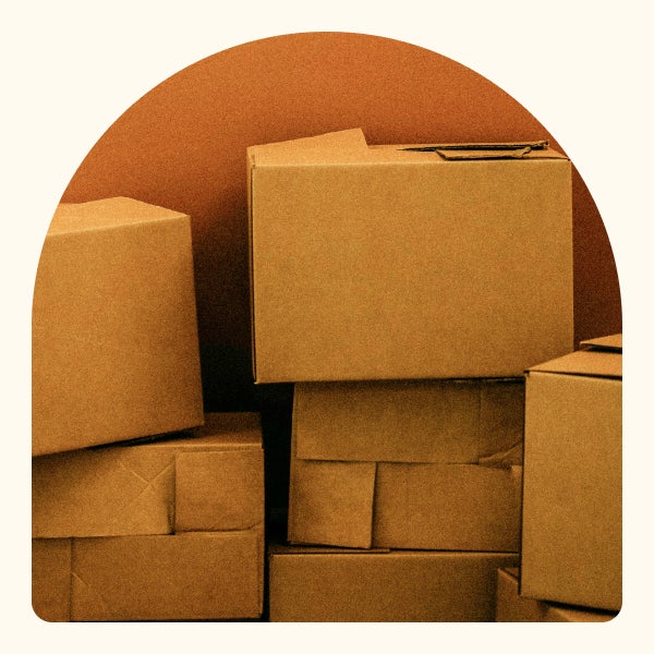 photo of cardboard boxes