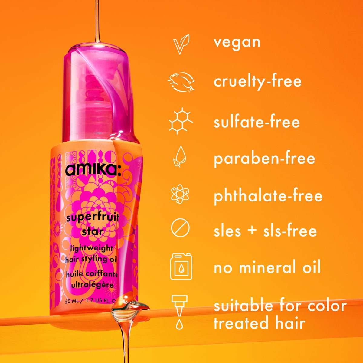 water sign hydrating hair oil vs. superfruit star lightweight hairstyling oil