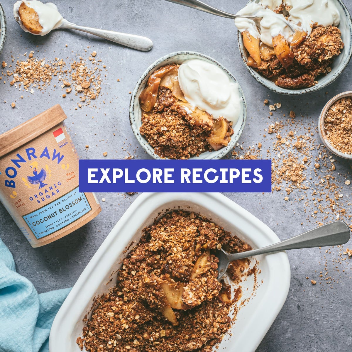 Who said apple crumble was for colder months? We've dived in perfected this simple and healthy dessert, perfect for summer evenings. Serve with non-dairy yoghurt for a refreshing packed bite. Explore recipes.