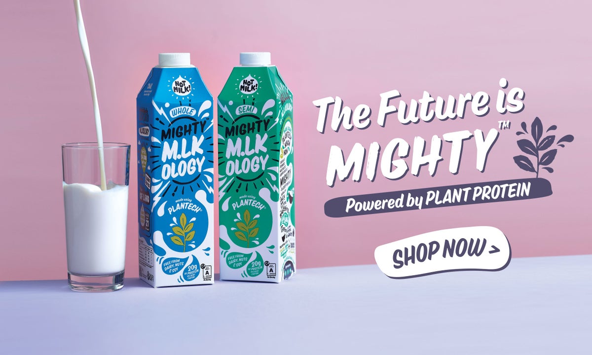 The future is Mighty. Powered by Plant Protein. Shop Now.