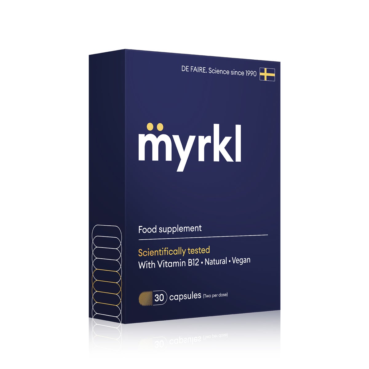 Myrkl scientfically tested food supplement, result of 30 years of R&D