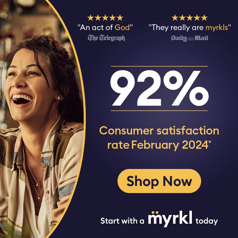 92% consumer satisfaction rate February 2024. start with a myrkl today. shop now