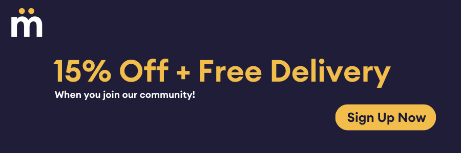 15% off & free delivery! when you join our community. sign up now
