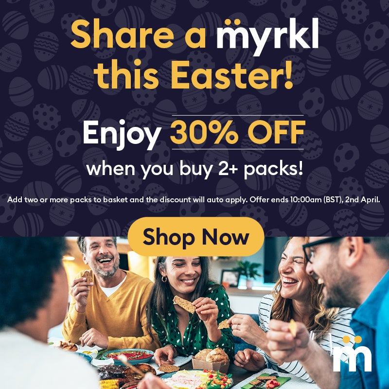 share a myrkl this easter! Enjoy 30% off when you buy 2+ packs! Add two or more packs to basket and the discount will automatically apply. Offer ends 10:00am (BST) 2nd April.