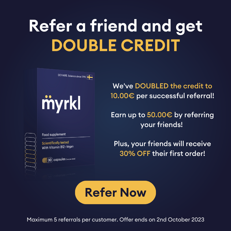 We've DOUBLED the credit to 10.00€ per successful referral!  Earn up to 50.00€ by referring your friends! Plus, your friends will receive 30% OFF their first order!