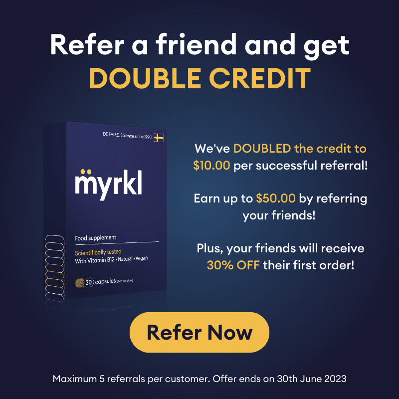 We've DOUBLED the credit to $10.00 per successful referral!  Earn up to $50.00 by referring your friends!   Plus, your friends will receive 30% OFF their first order!