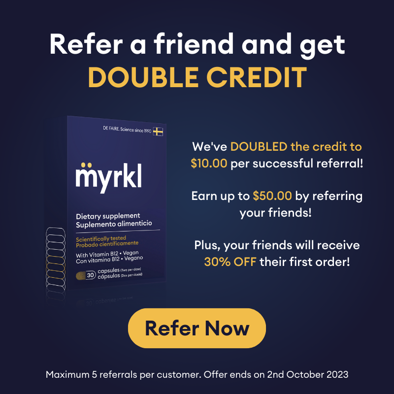 We've DOUBLED the credit to $10.00 per successful referral!  Earn up to $50.00 by referring your friends! Plus, your friends will receive 30% OFF their first order!
