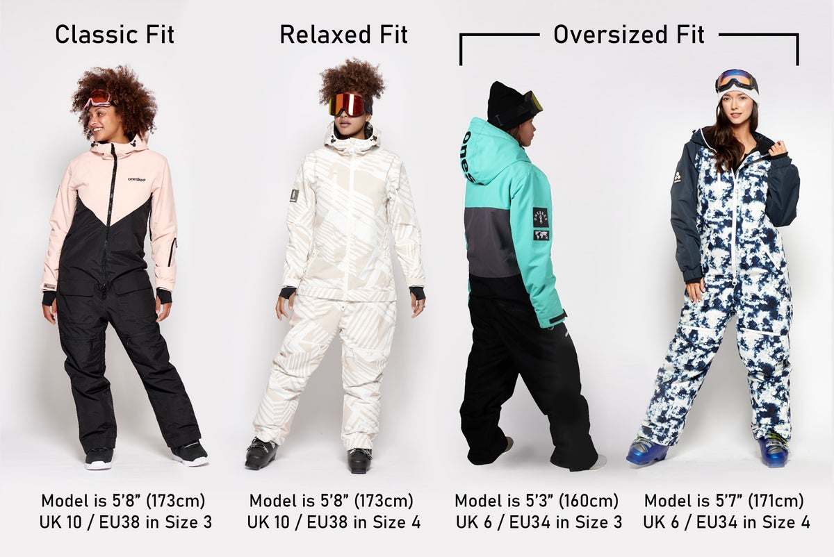 Classic Fit;Model is 5'8"(173cm)UK10/EU38 in Size 3, Relaxed Fit;Model is 5'8"(173cm)UK10/EU38 in Size 4, Oversized Fit;Model is 5'3"(160cm)UK6/EU34 in Size 3, Model is 5'7"(171cm)UK6/EU34 in Size 4