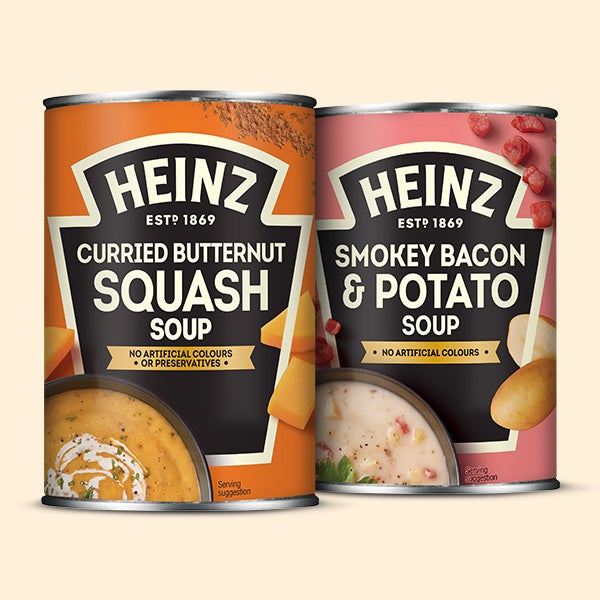 Introducing our newest creations: Heinz Curried Butternut Squash Soup & Heinz Smokey Bacon & Potato Soup.