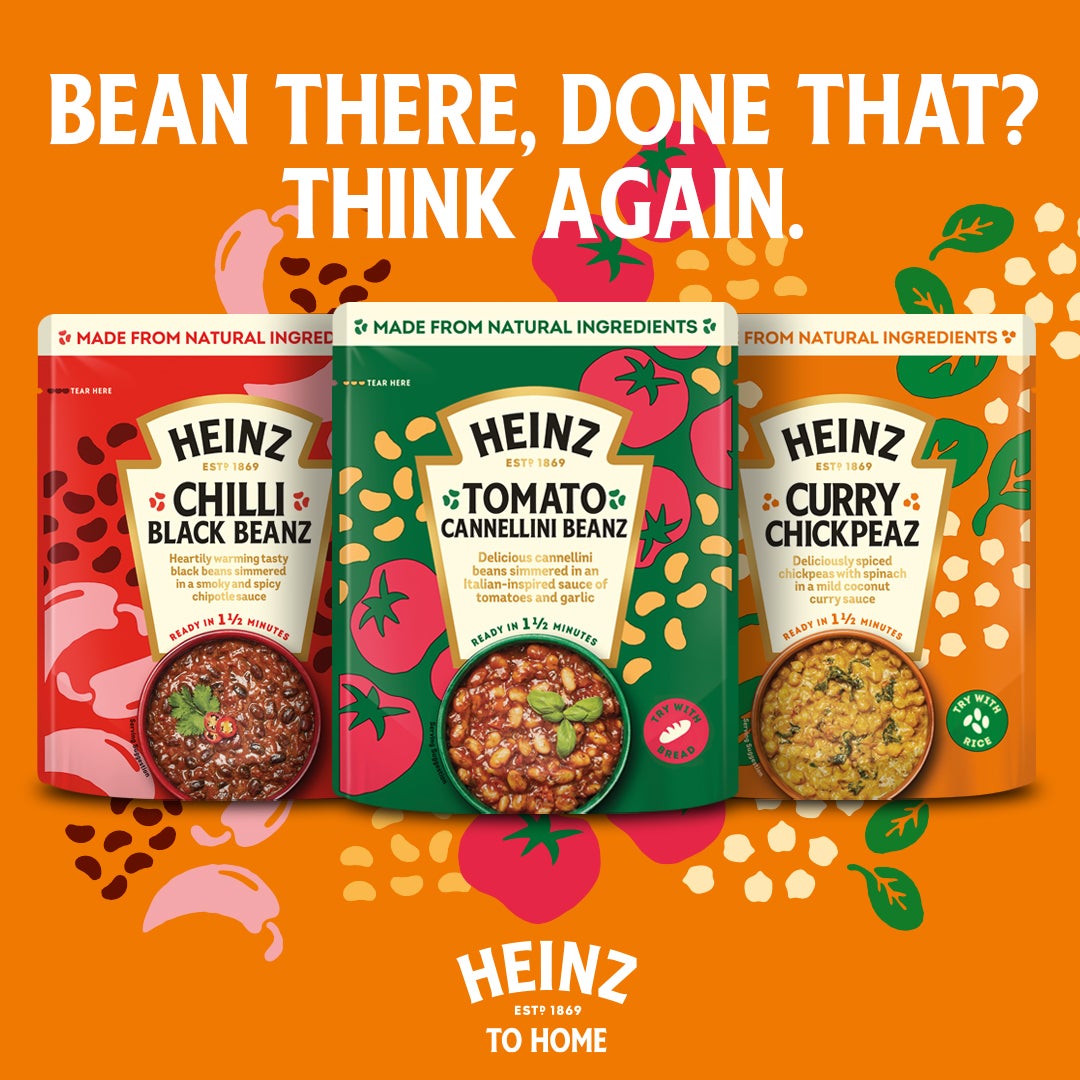 bean there. done that? think again. At Heinz, we love Beanz! Try our three new bean-packed meals and grab our 3 for £4.50 intro offer on 250g packs, exclusively in Build a Box. Offer ends 10:00am, 25/09 — while stocks last.