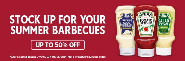 50% off Sauces