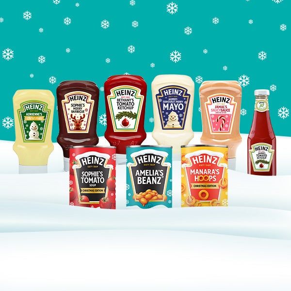  Heinz Christmas Shop is Here! Discover festive gifts for the Heinz fan in your life. With limited edition personalised sauces and cans, matching set of pyjamas for the whole family, Christmas jumpers and more. 