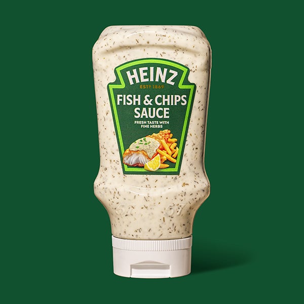 New Heinz Fish & Chips Sauce Has Landed! Bring the Friday feeling to any day with our fresh, herby Fish & Chips Sauce – packed with gherkins, onions, and dill. Try it today and upgrade your next meal!