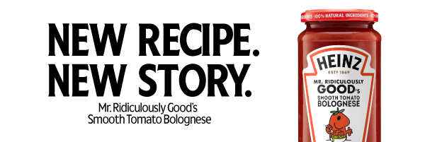New recipe. new story. Mr. Ridiculously goods smooth bolognese