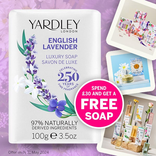 Get a Free Soap when you spend £30 or more