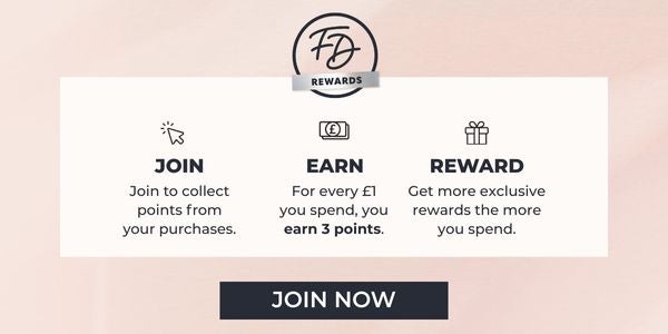 How FD Rewards Works - Shop | Earn | Reward - Earn FD reward points every time you shop | For every £1 you spend, you earn 3 points | When you have 500 points, you can start spending your points