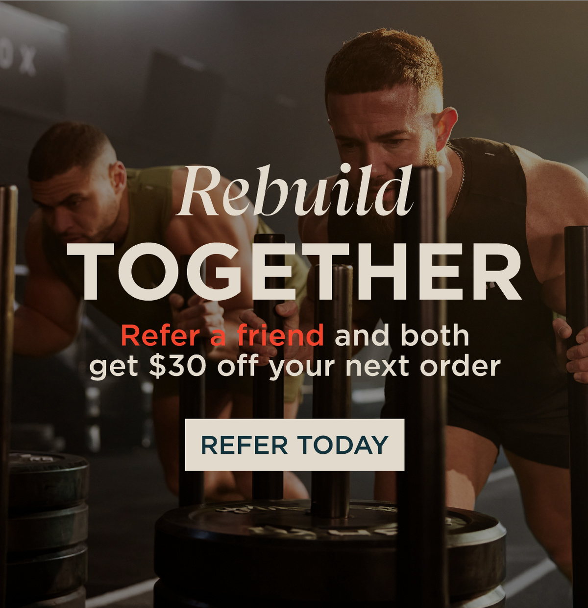 Build together refer a friend and earn $30 for every friend successfully referred. Plus they get $30 off their first order.