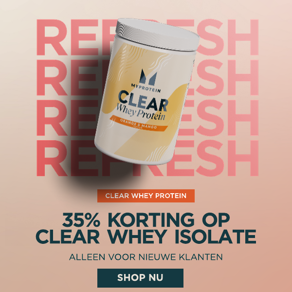 35% Korting op Clear Whey Isolate