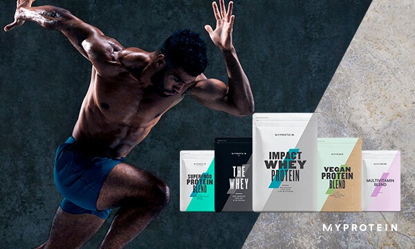 protein shakes and powders landing page banner