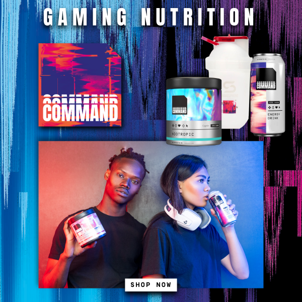 Command Gaming Nutrition. Shop Now.