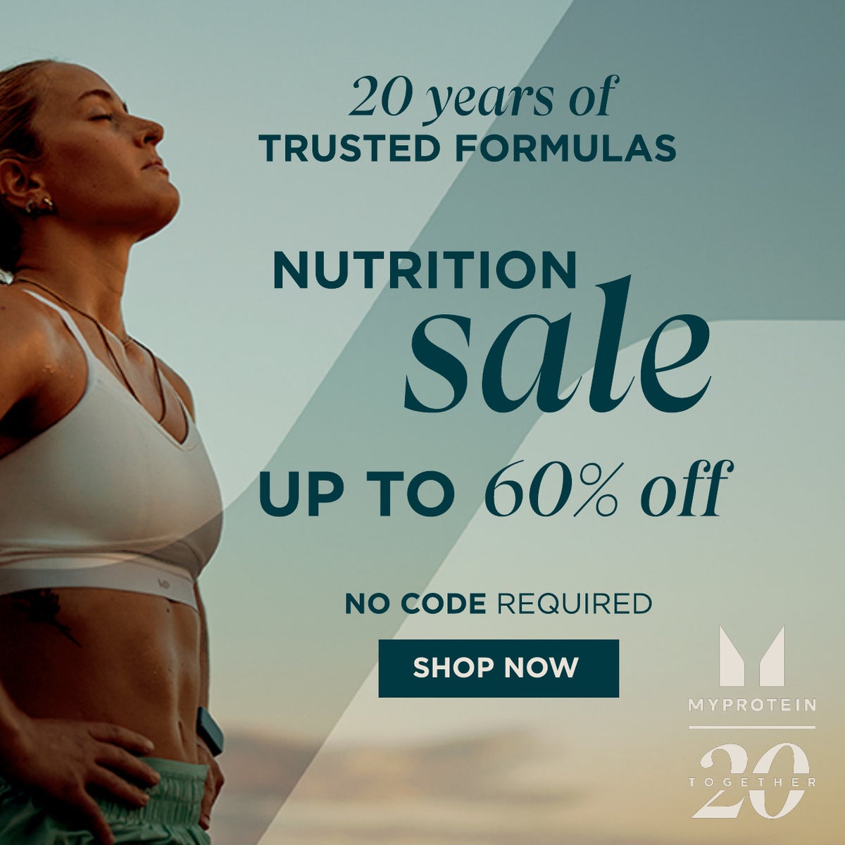 Nutrition sale. Up to 60% off * Discount applies to product rrp at basket. shop now.