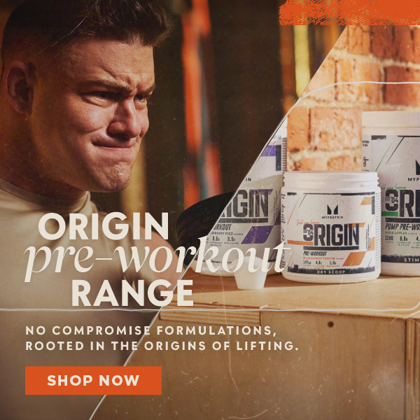 Origin Pre Workout Range. Shop Now.