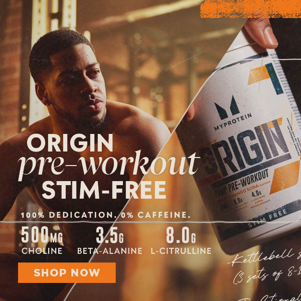 Origin pre workout stim free