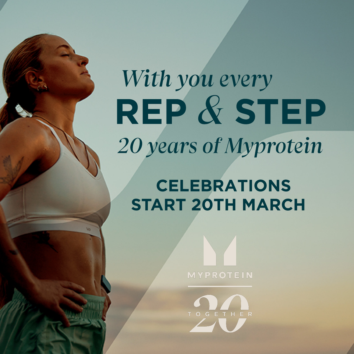 20 Years of Myprotein. Celebrations Starts 20th March