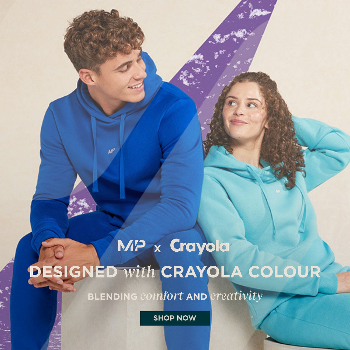 MP x Crayola collaboration for bright and colourful activewear.