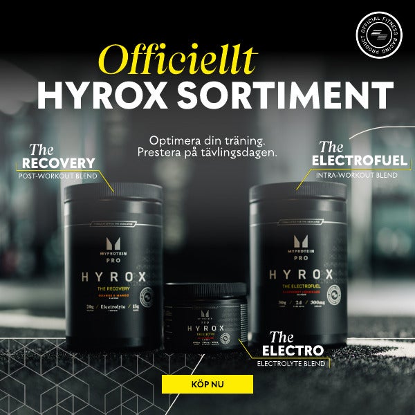 Myprotein x Hyrox. Official Nutrition partner