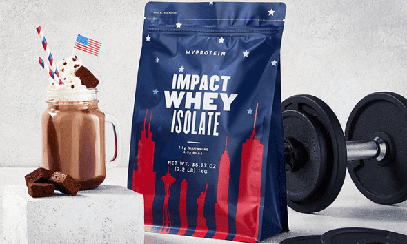 Shot of limited edition Impact Whey Isolate