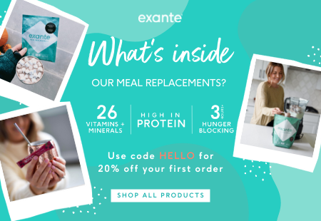 Start your healthy lifestyle today with exante. Use code HELLO for 20% off your first order! Shop Now.