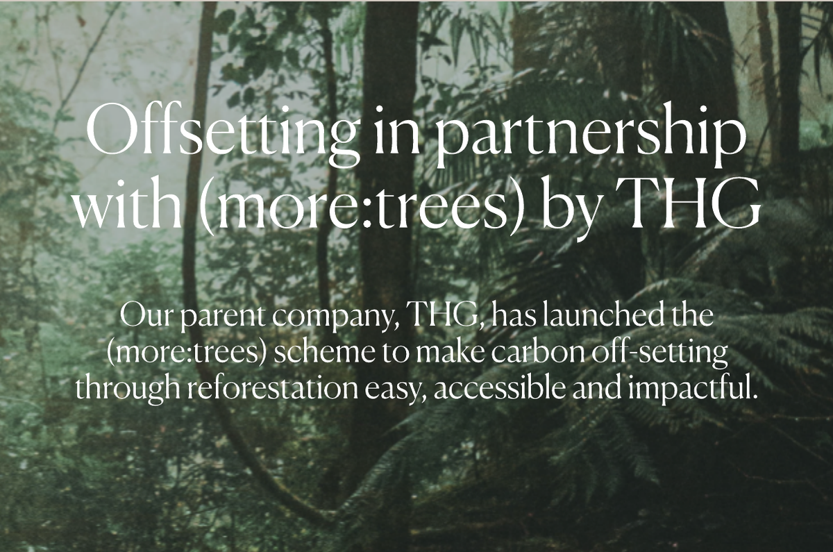 Offsetting in partnership with more:trees by THG