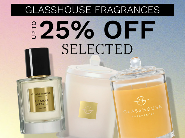 Shop up to 25% off selected Glasshouse Fragrances at LOOKFANTASTIC AU