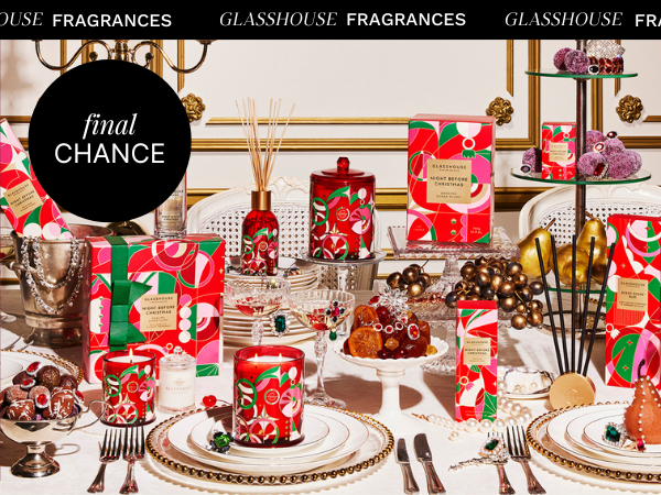 Shop the Glasshouse Christmas range at  LOOKFANTASTIC AU