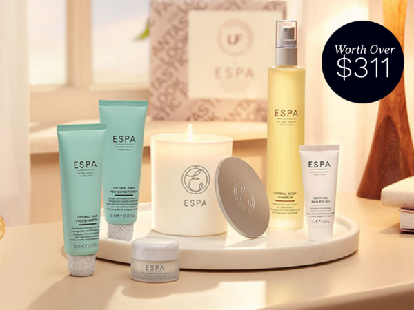 Relax and rejuvenate with six wellness wonders from ESPA, including the bestselling Positivity Candle and more. Worth over A$311, yours for A$100!