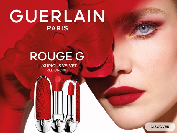 Guerlain red rouge banner