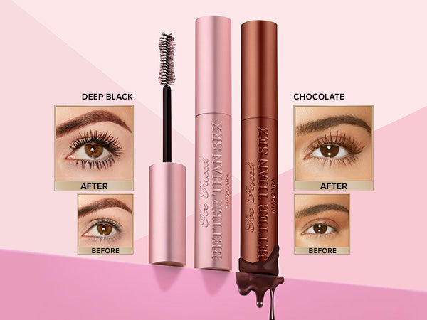 Too Faced Better Than Sex mascaras avaliable in a new chocolate shade