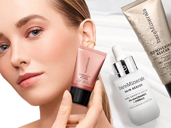 BareMinerals Brand room top banner of the new skin rescue range