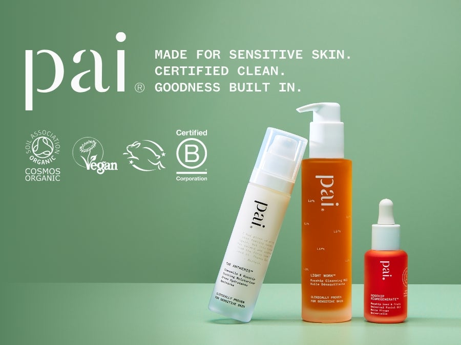Pai Brand Page Her banner - Made for sensitive skin, certified clean, goodness built in