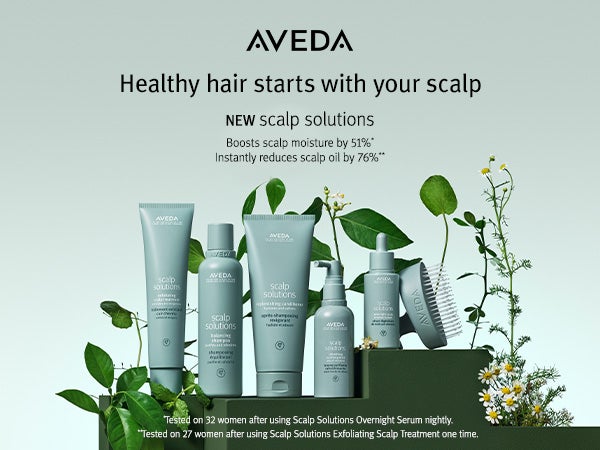 Aveda Healthy Hair starts with scalp banner