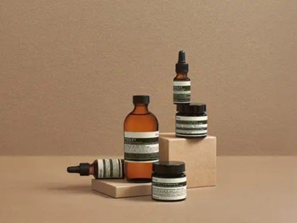 Aesop products displayed together