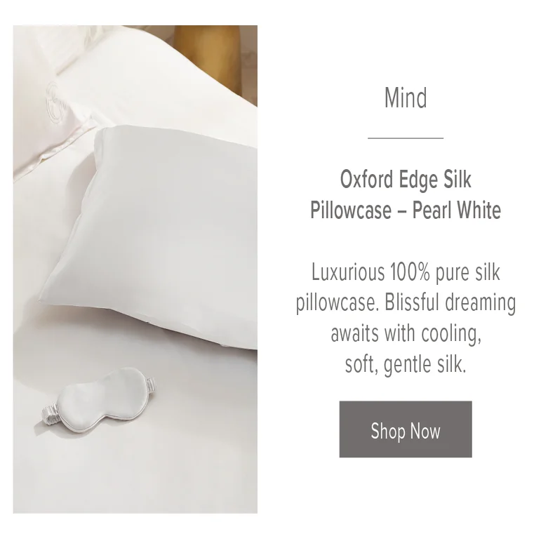 Oxford Edge Silk Pillowcase Pearl White