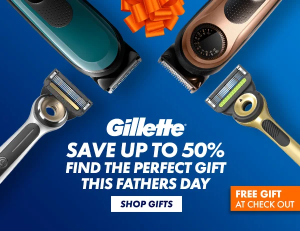 Celebrate Father's Day - Treat him with our wide range of shaving gifts, plus save up to 50%.