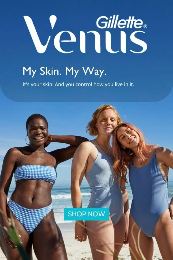 3 Women on Beach together with Gillette Venus, My Skin. My Way. Text | Gillette Venus